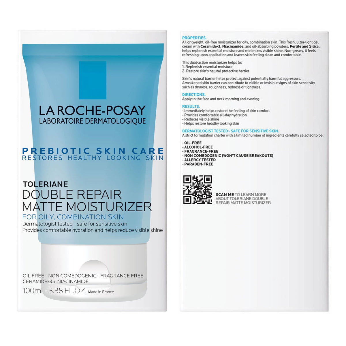 Toleriane Double Repair Matte Face Moisturizer for Oily Skin